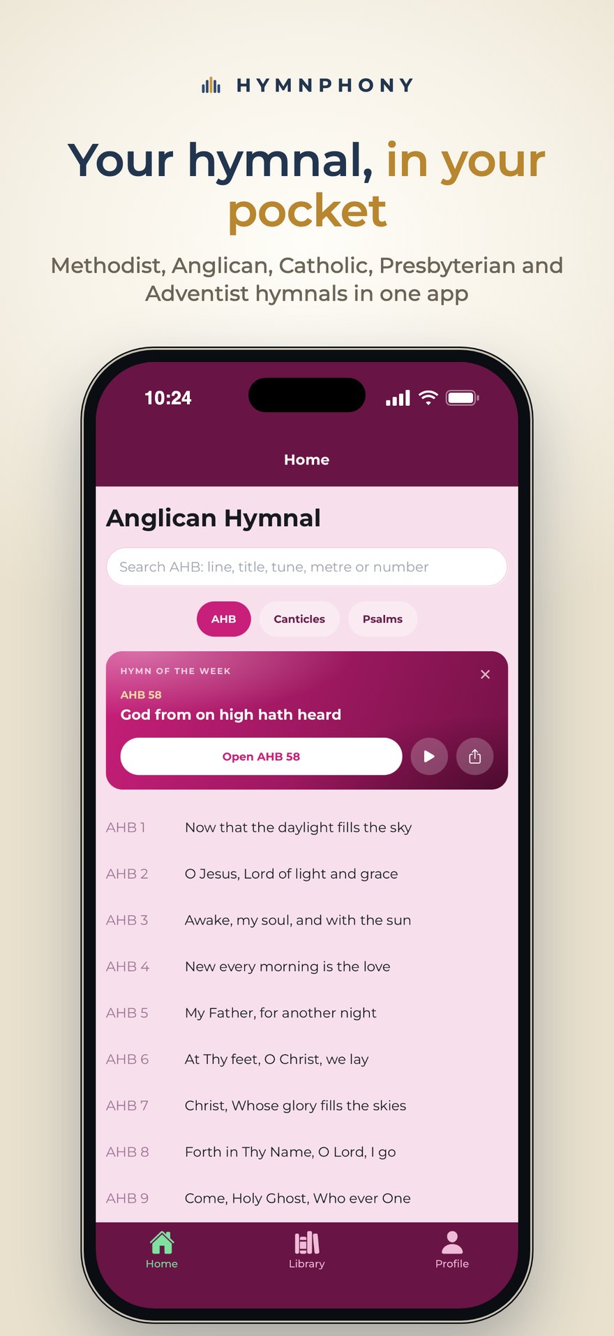 Your hymnal, in your pocket